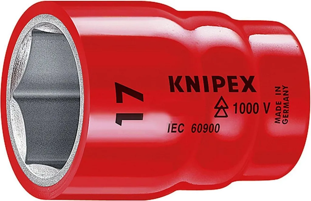 Douille 1 pouce isolée 1000V Knipex 98 47 robuste pour travaux HT/BT