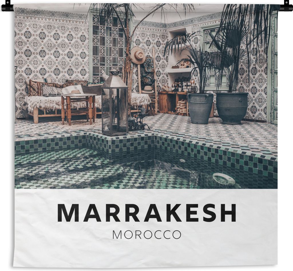 MuchoWow Wandteppich Wandbehang Marrakech - Marokko - Dekorationen 150x150 cm Tapisserie Dekoration Wandtuch - Wohnaccessoires - Modernes