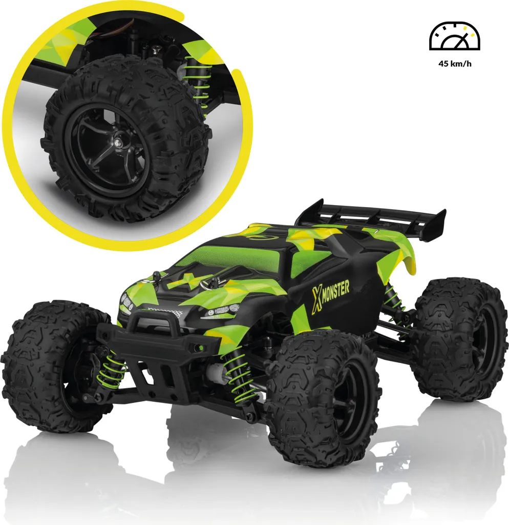 Voiture RC incassable 45 km/h X-Monster 3.5 avec 2 coques de rechange - 19