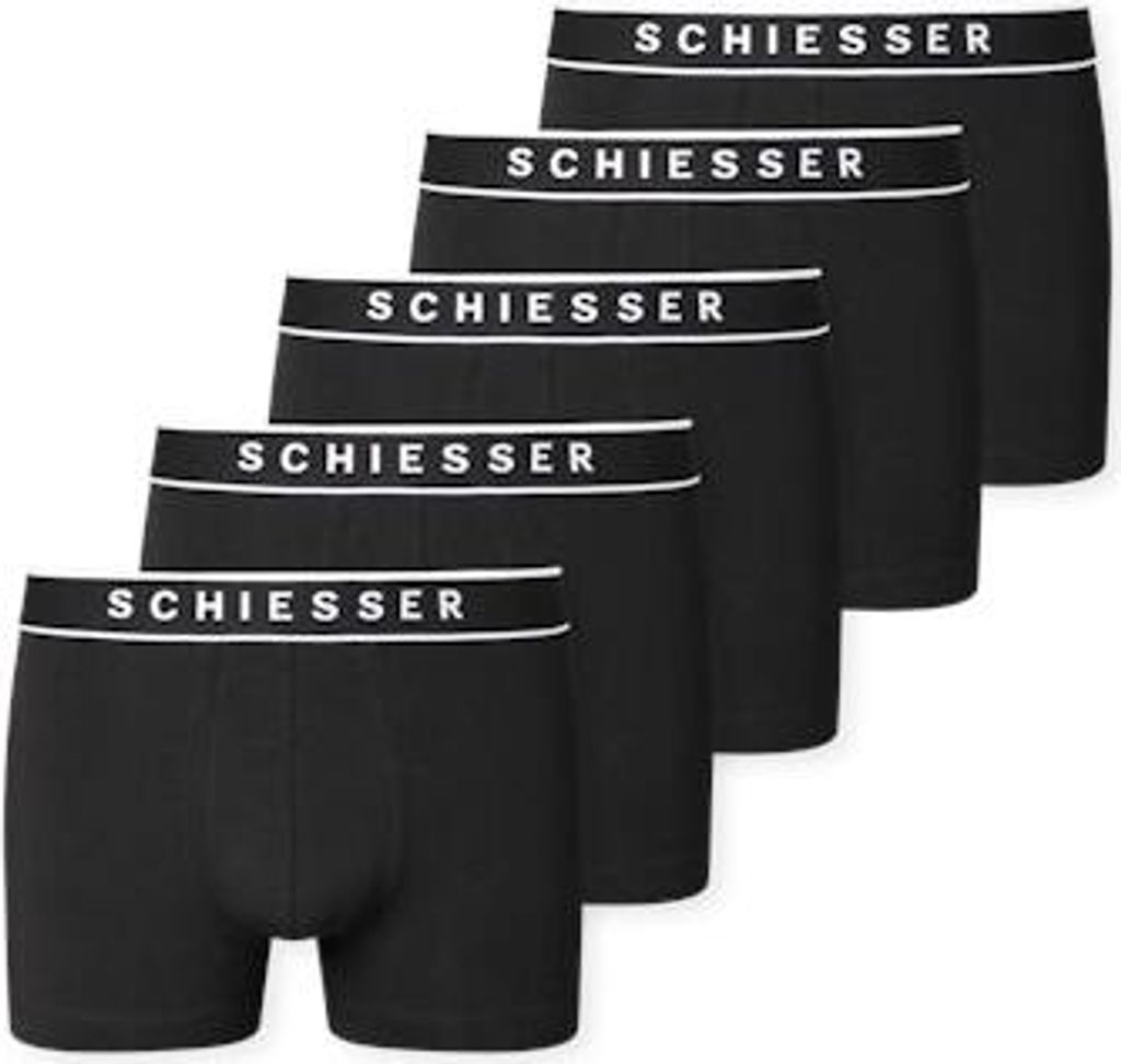 Schiesser Herren 5 er Pack Shorts Gr. 10  schwarz Produktbild 
