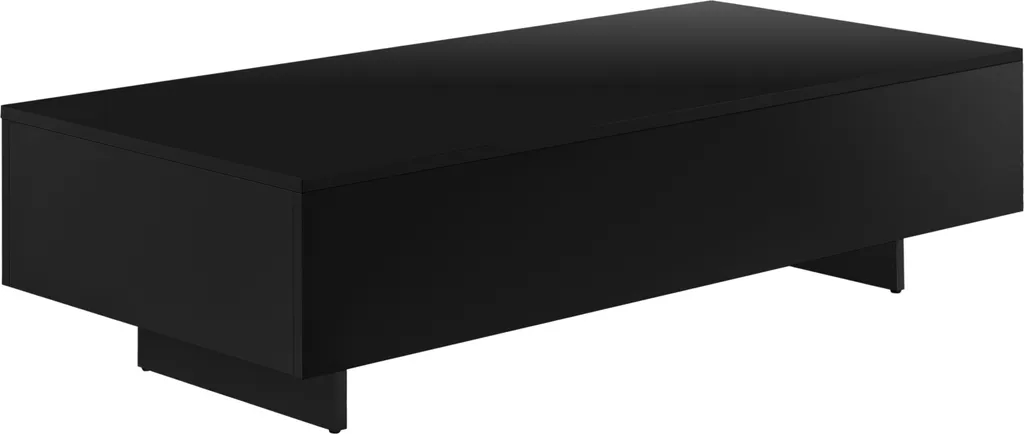 Grande table de salon noire 115x55 cm pour apéritifs et décoration chic