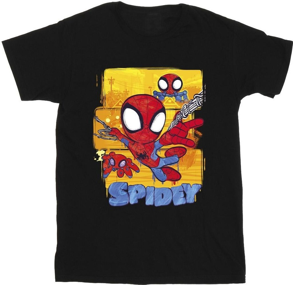 Marvel - "Spidey And His Amazing Friends" T-Shirt für Herren BI45524 (S) (Schwarz)