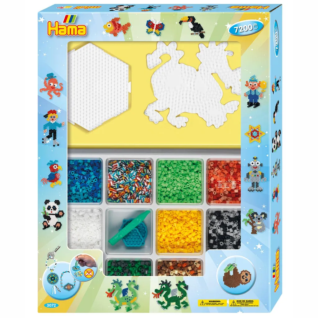 Perles à repasser Hama Midi 7200 pcs : fini l'ennui avec ce kit créatif