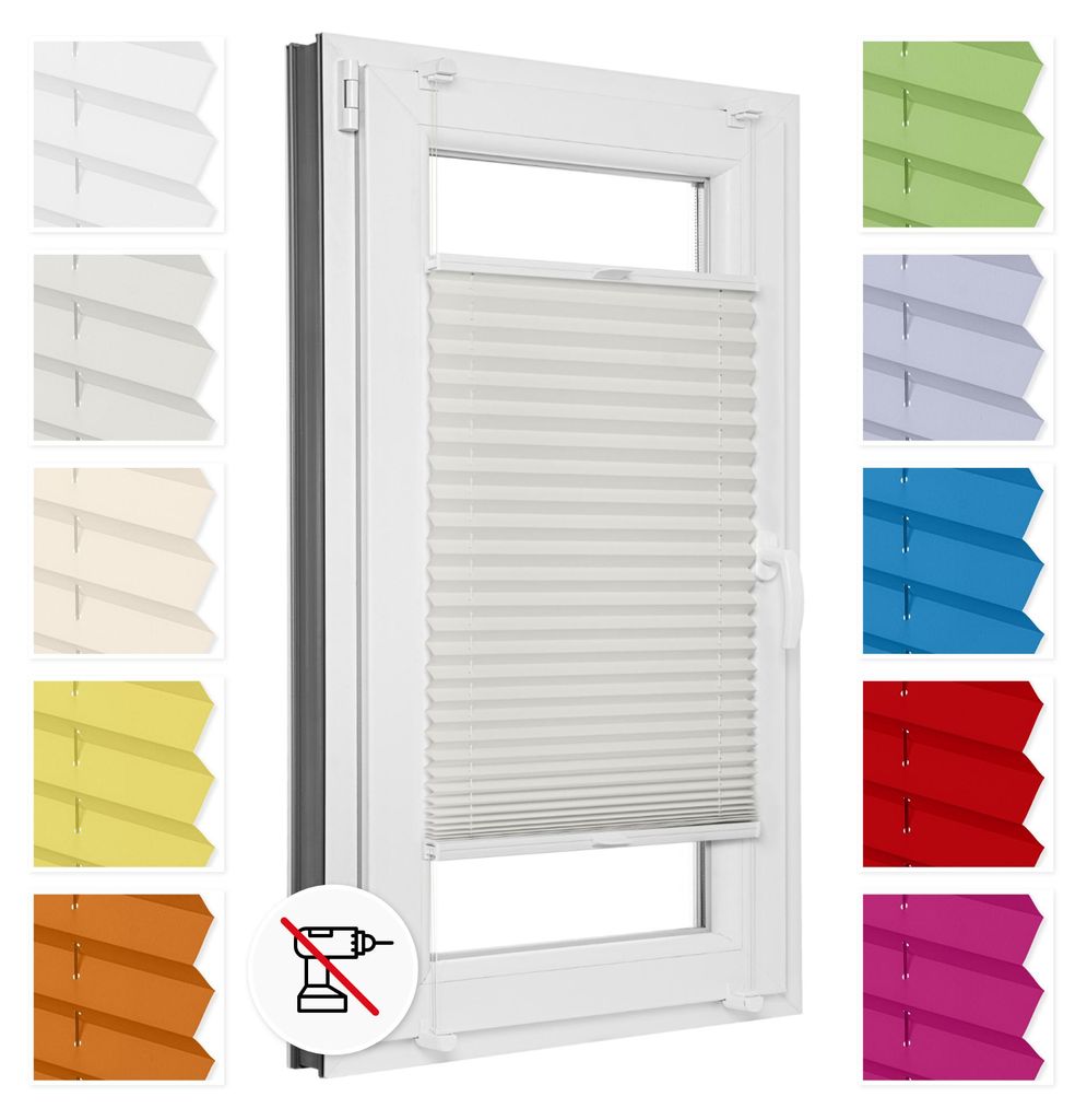 Estika Plissee ohne Bohren - 50x150 cm - Milchig - Produktbild 