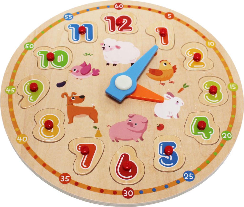 Kinder Holzspielzeug Lernspielzeug Puzzle ab 2-5 Jahre Spielzeug Sortierspiel Holz Spiel Neu Lernuhr