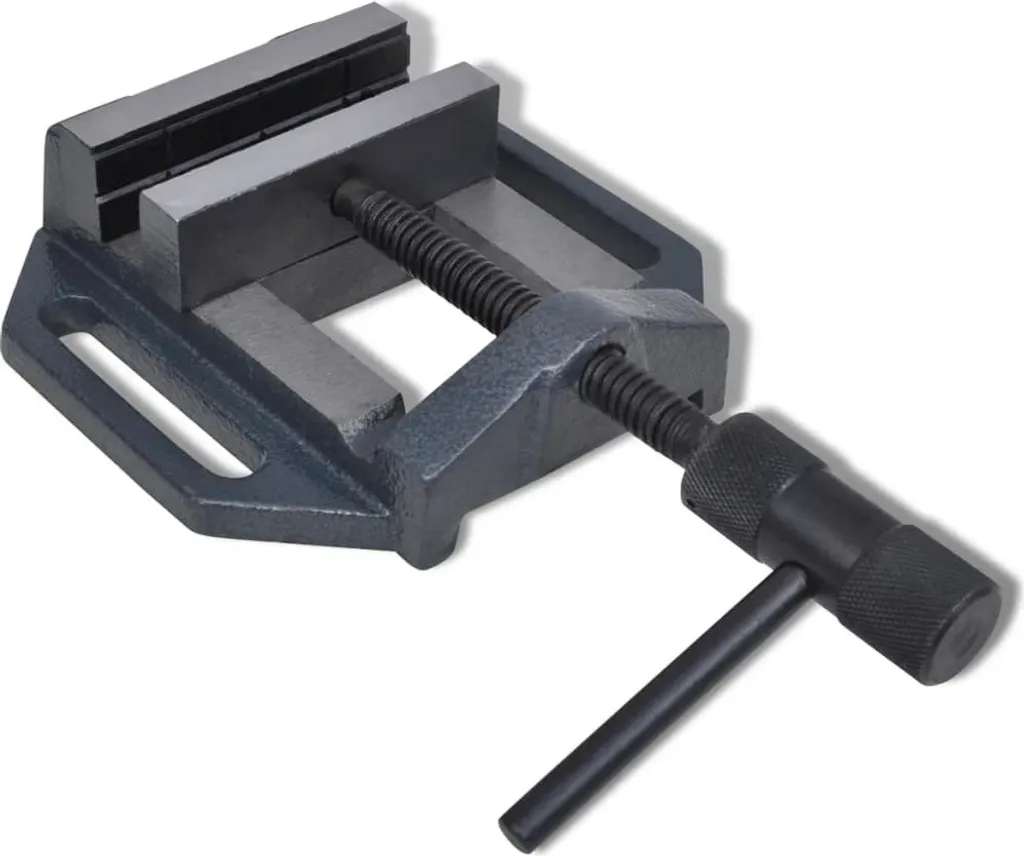 Étau pour machine manuel 90 mm avec base plate et mors rectifiés