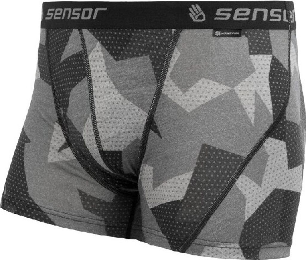 Shorts Sensor Merino Impress Herren schwarz camo größe XL 19200022-03