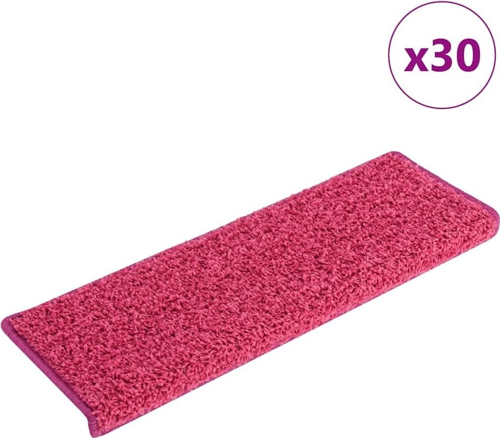 Stufenmatten 30 Stk. 65x21x4 cm Rosa Rechteckiger Rand