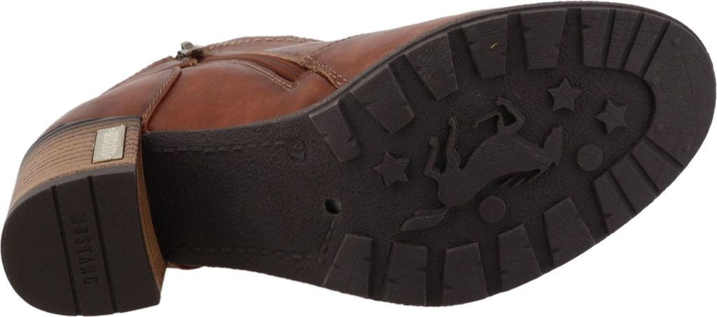 Mustang Damen Stiefelette mit Fersenriemen und Schnalle 15M0182003, Größe:37 EU, Farbe:Braun