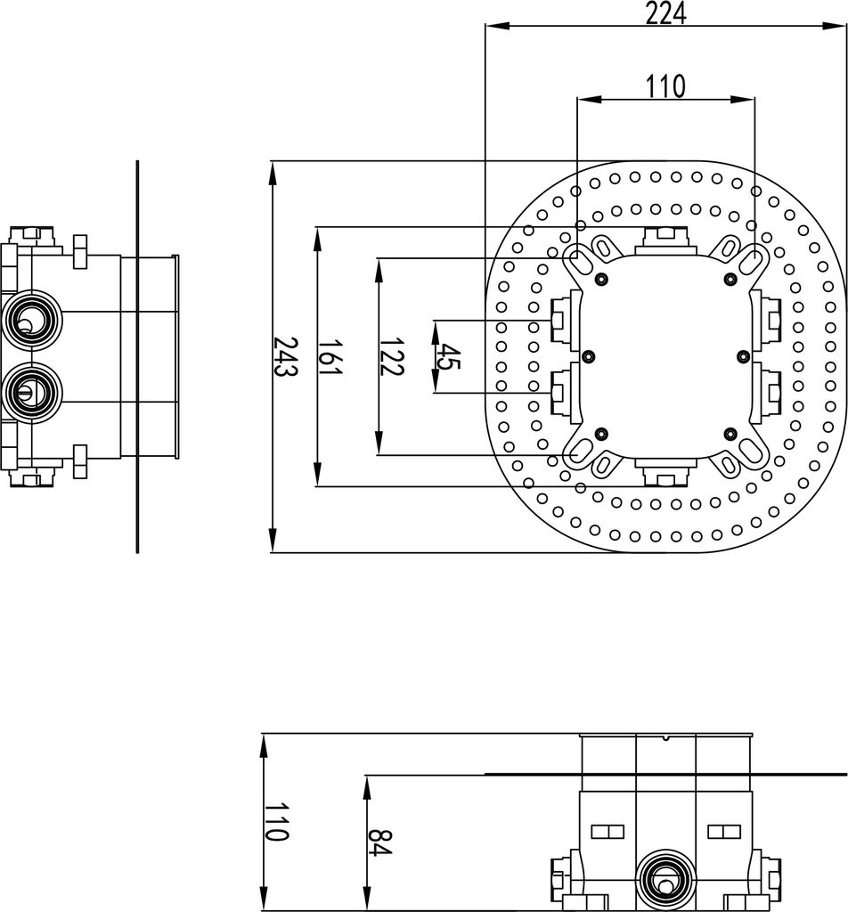 PaulGurkes Duschsystem Unterputz Nostalgie Retro Einhandmischer Regendusche Komplett Set