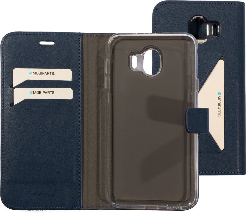 Mobiparts Classic Wallet Samsung Galaxy J4 (2018) Hülle Klapphülle Geldbörse - Blau