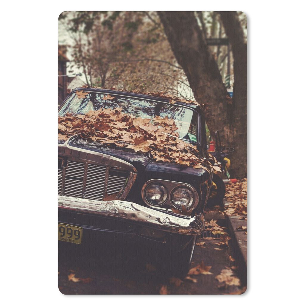 MuchoWow Mauspad Mousepad Auto - Herbstblätter - Landleben 18x27 cm - Mousepads - Maus Mat - Pad - Mausunterlage