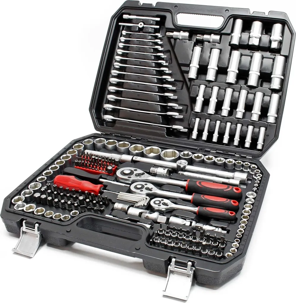 Coffret clé à cliquet 215 pcs : Kit complet douilles et embouts acier - 2