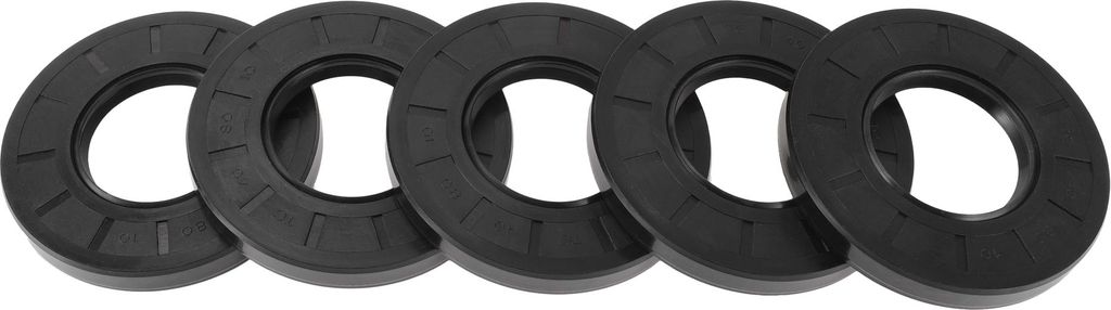 5 Stück Drehwellendichtung Hochdruck-Öldichtung 40x80x10mm Schwarz Nitril 70 Durometer Gummi