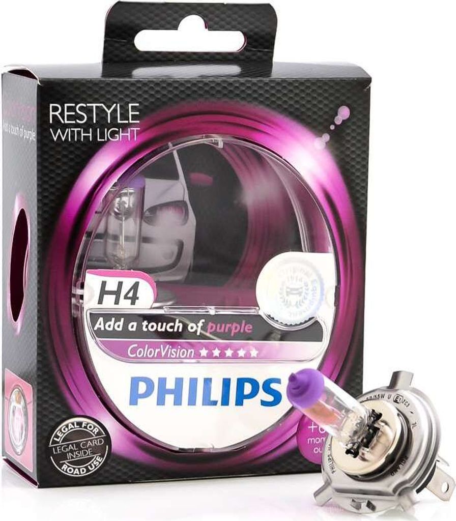 Philips 12342CVPPS2 H4 Purple 2er-Box Produktbild 