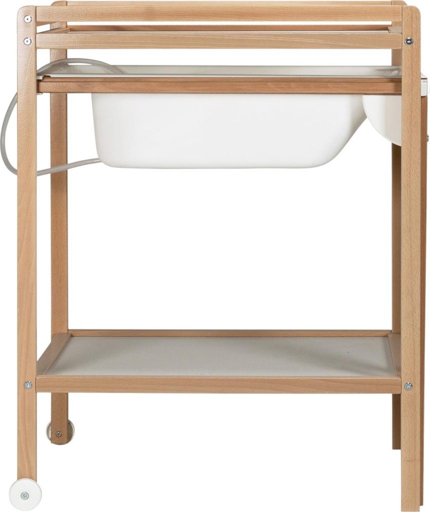 Babypark Exklusiv Wickeltisch Inklusive Badewanne - Natur | Babyzimmer dekorieren