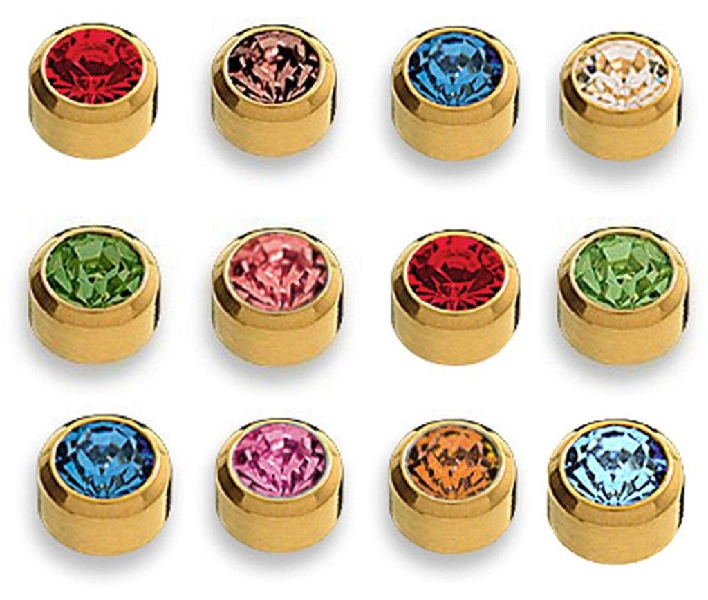 STUDEX Medizinische Ohrstecker 12 Paar – Gold, 12 Farben, Produktbild 