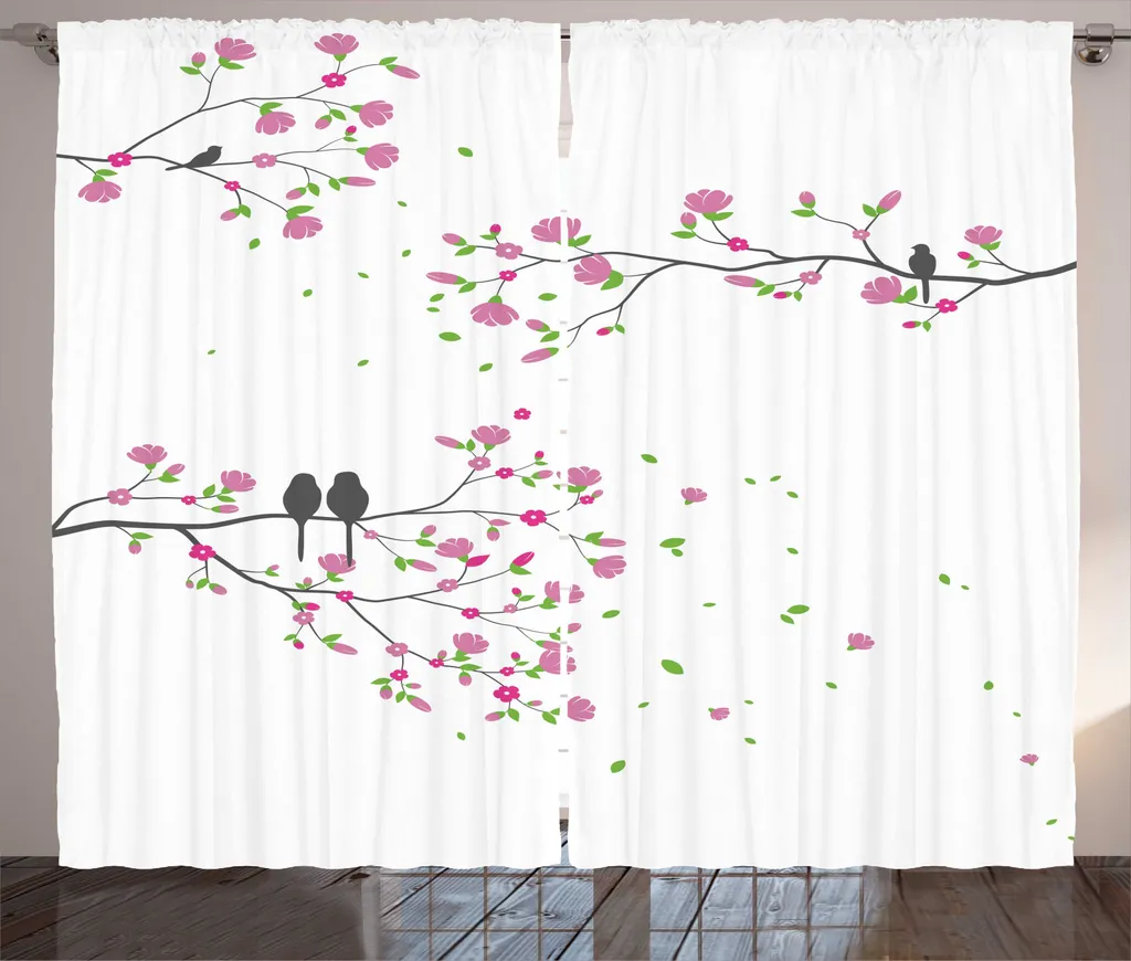 Rideaux Décoratifs pour Salon et Chambre, Motif Nature 280 x 225 cm
