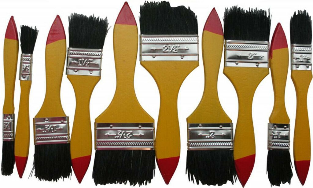 10x Maler Pinsel Pinselset Flachpinsel Pinselset Farbpinsel Produktbild 