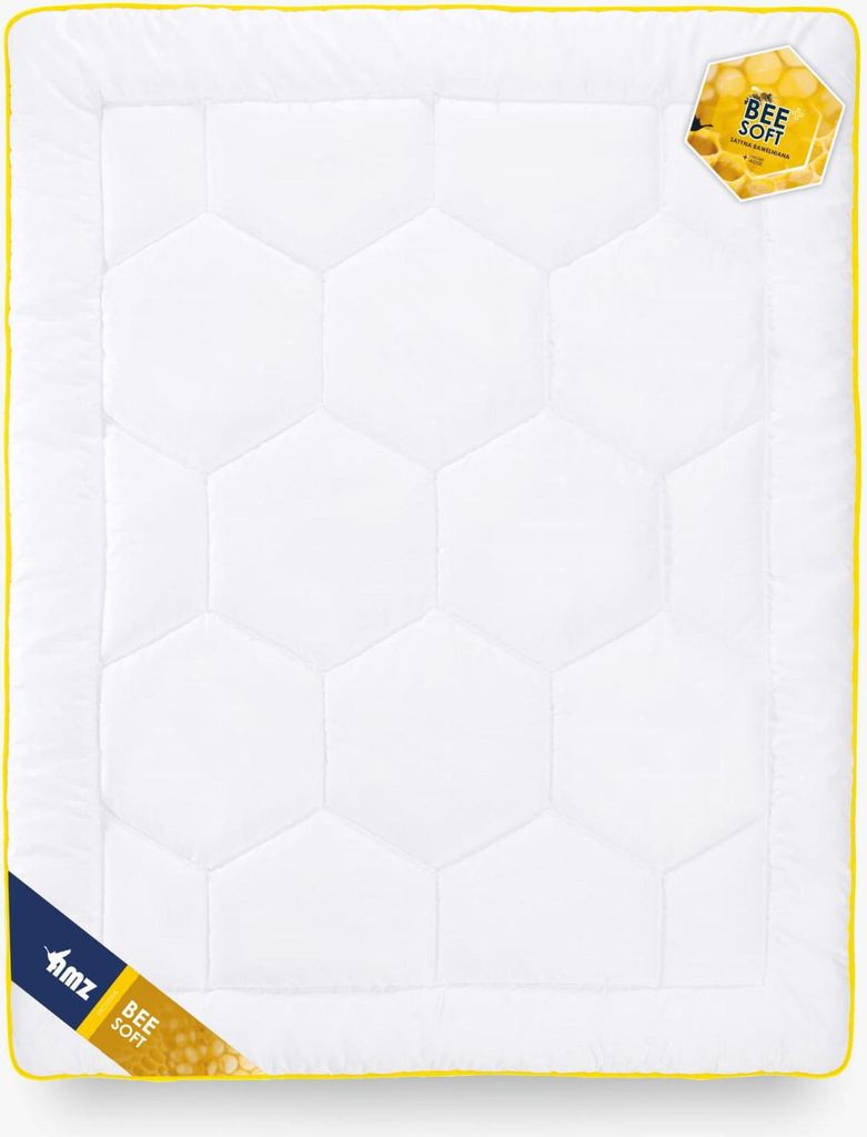 SATIN Bettdecke 180x200 Ganzjahresdecke 1300g Bienenweich Premium