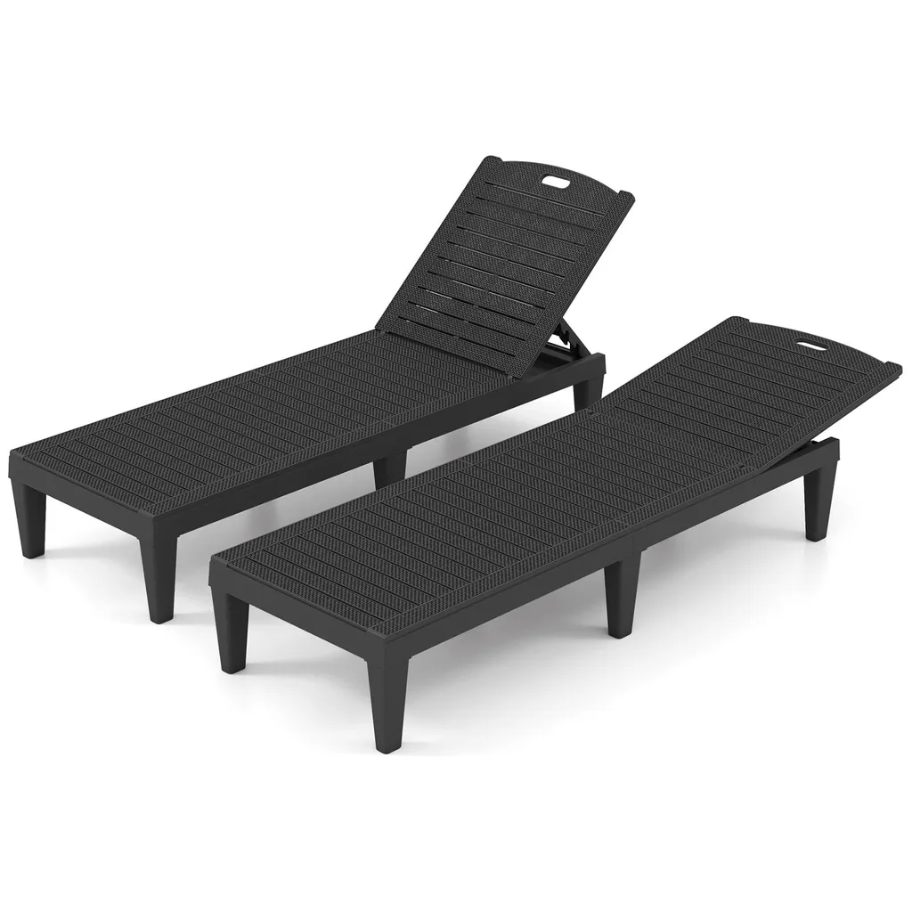 Stock 2 Sdraio Professionali Costway: Plastica Nera 160kg