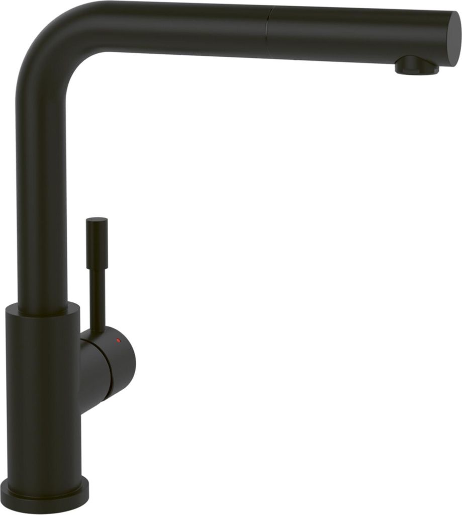 Villeroy & Boch Armatur Wasserhahn Steel Shower Window 96990106 Edelstahl massiv Matt Black Hochdruck Ausziehbare Brause - inkl.