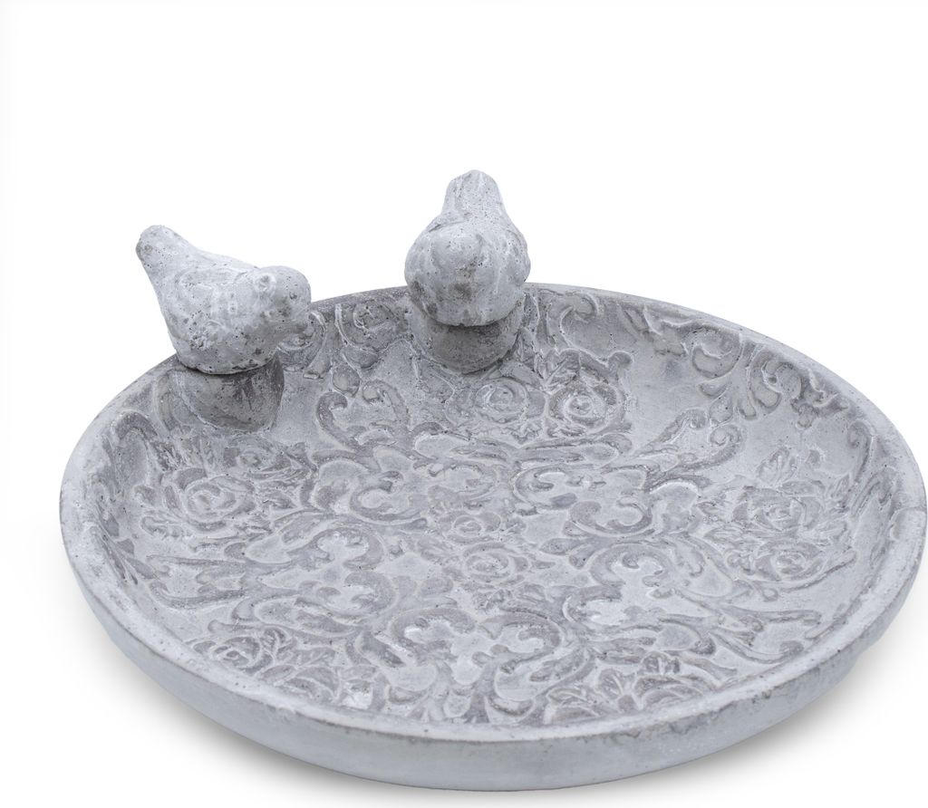 3.07 Vogeltränke mit Rosen Ornamenten - ca. Ø 24 cm / mit 2 Produktbild 