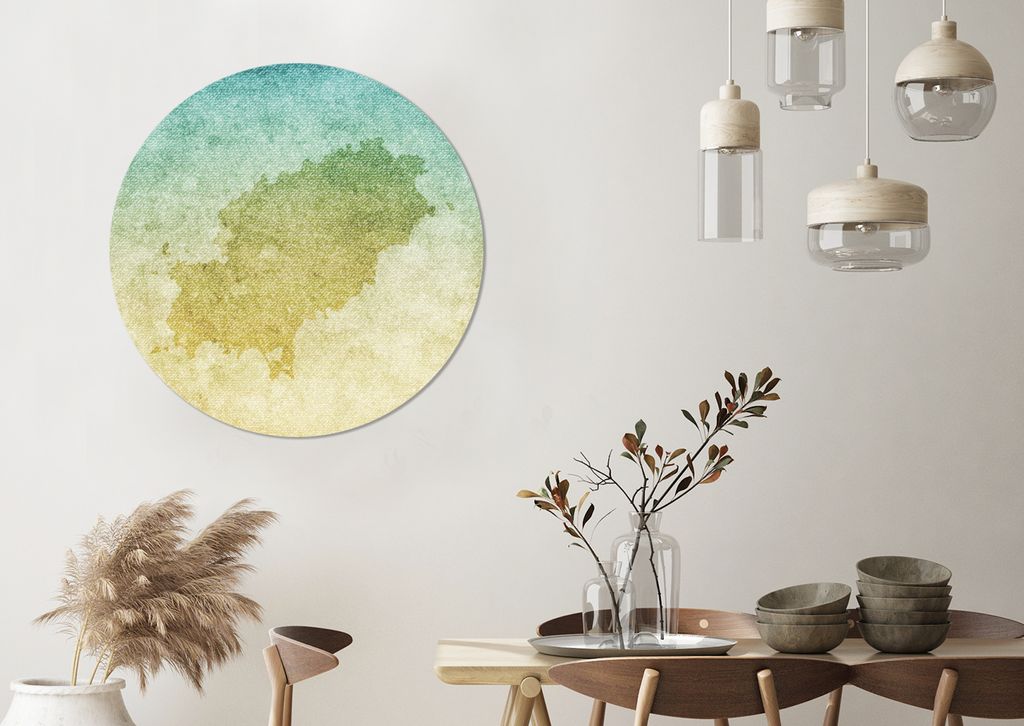 MuchoWow - Wand-Kreis - Wohnzimmer - Bild - Runde - Wanddeko - Dibond - Kunstdrucke
