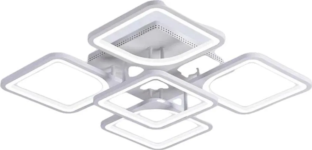 Plafoniera LED Dimmerabile 4+1 Bianco | Lampada Design Moderno Soffitto