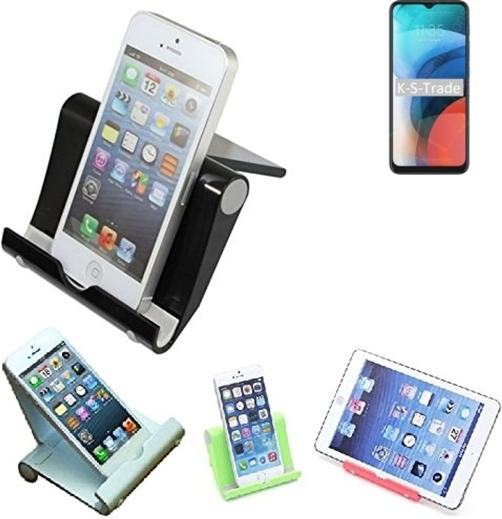 K-S-Trade Handy-Ständer kompatibel mit Lenovo K13 faltbarer Tischständer Smartphone Tablet Halterung Reise