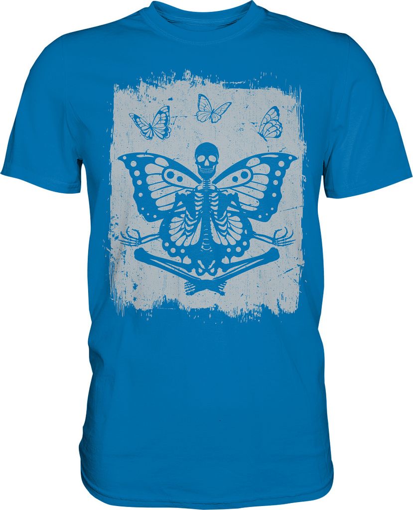 Skelett Schmetterling Insekten T-Shirt – Royal Blue / S Produktbild 