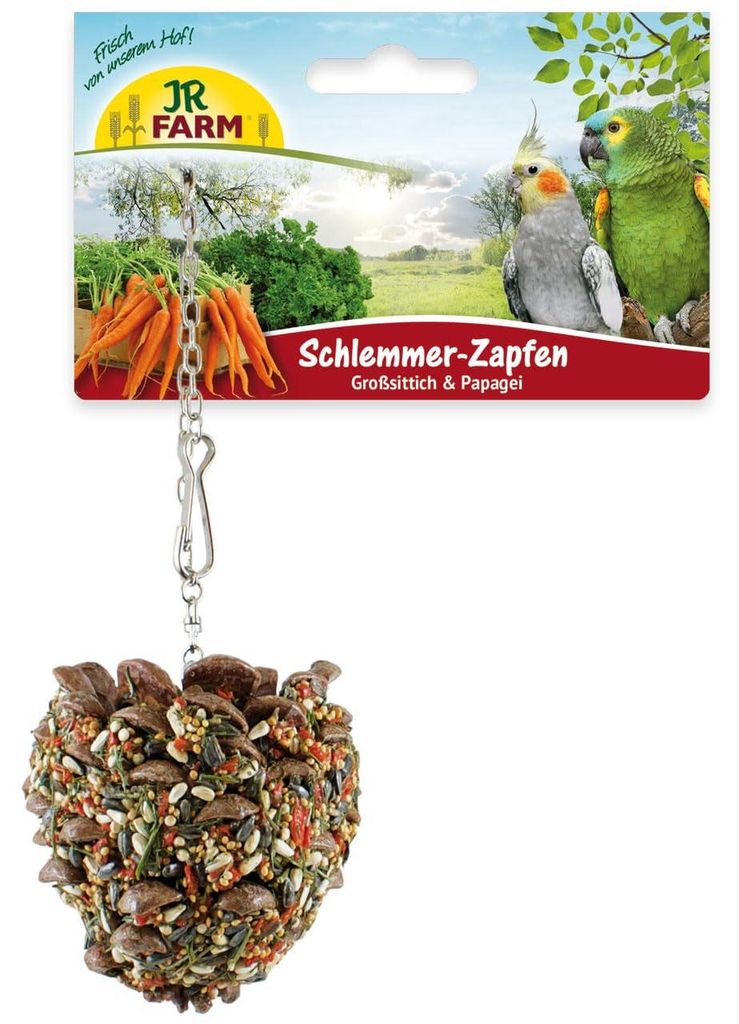 JR FARM Birds Schlemmer-Zapfen Großs. & Papagei 195 g Produktbild 