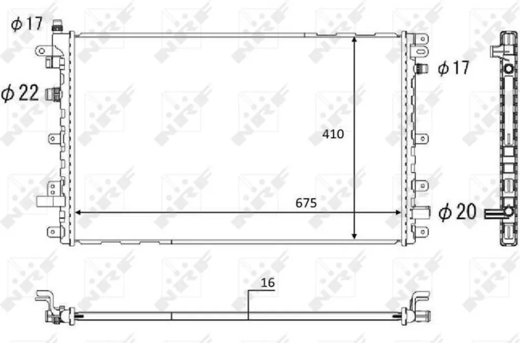 Évitez la surchauffe sur Ampera R12 avec le radiateur NRF OE 1300324