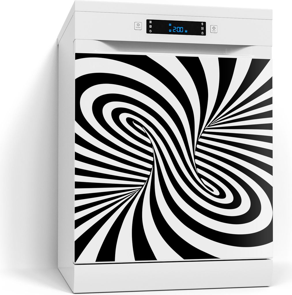 DEQORI Magnetmatte Spülmaschine beschreibbar 60x60 cm 'Wirbelnde Illusion' Magnetfolie