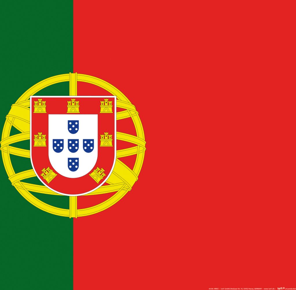 Portugal Kunstdruck Bild - Flaggen Der Welt (40 x 50 cm)
