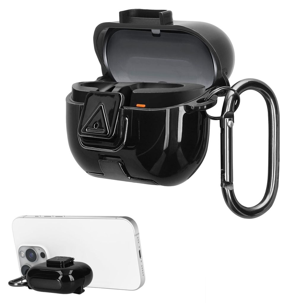 kwmobile transparentes Kopfhörer Case kompatibel mit Samsung Galaxy Buds 3 / Galaxy Buds 3 Pro Hülle - Headphones TPU Cover mit Standfunktion und