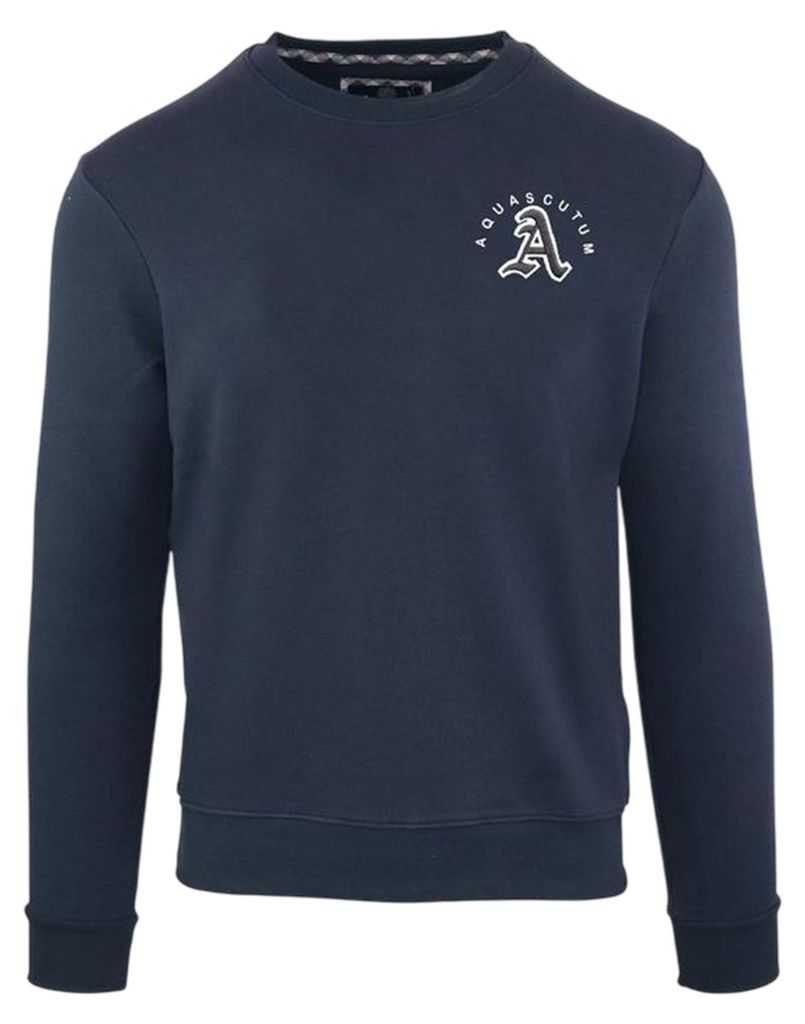 Aquascutum - Sweatshirt für Herren, Rundhalsausschnitt GT18089 (XXL) (Marine)
