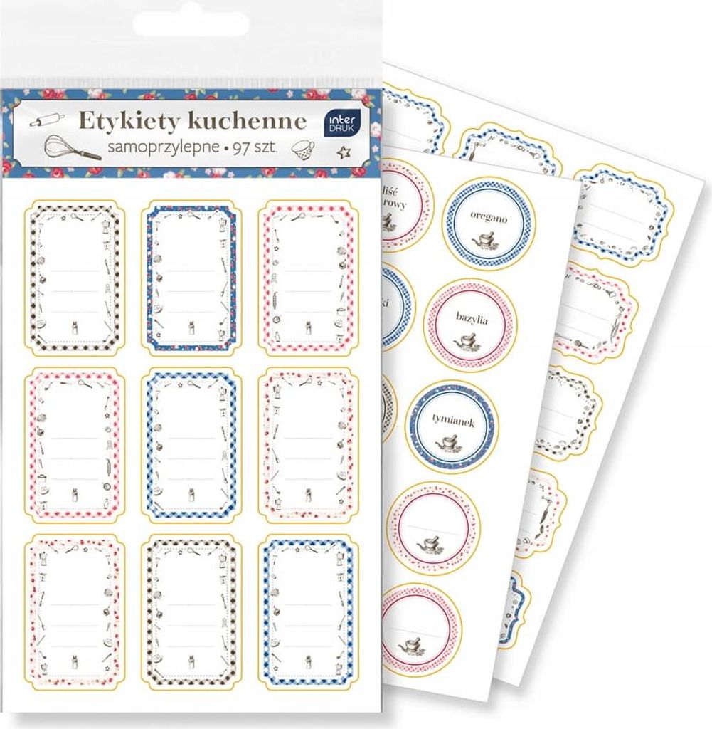 Etykiety kuchenne Colour 97 szt. – naklejki organizacyjne Zdjęcie produktu 