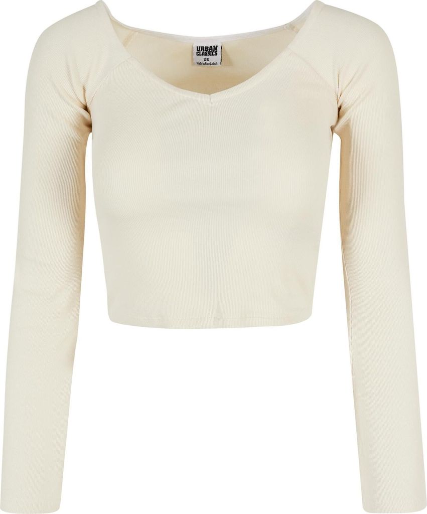 Urban Classics Ladies - Short Rib Wide Neck Longsleeve - 3XL