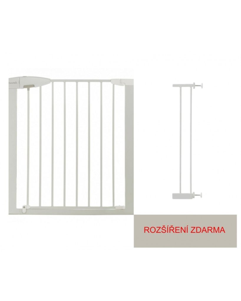 Munchkin - Easy Loc Babyschutzgitter weiß mit 14 cm Verlängerung GRATIS