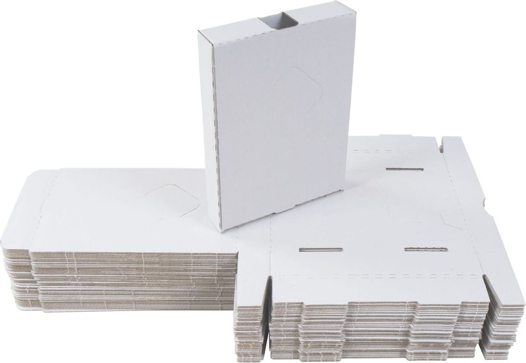 BURI 50 Kartons 185x135x35 Versandkarton Faltkarton Großbrief Pappkarton Warensendung