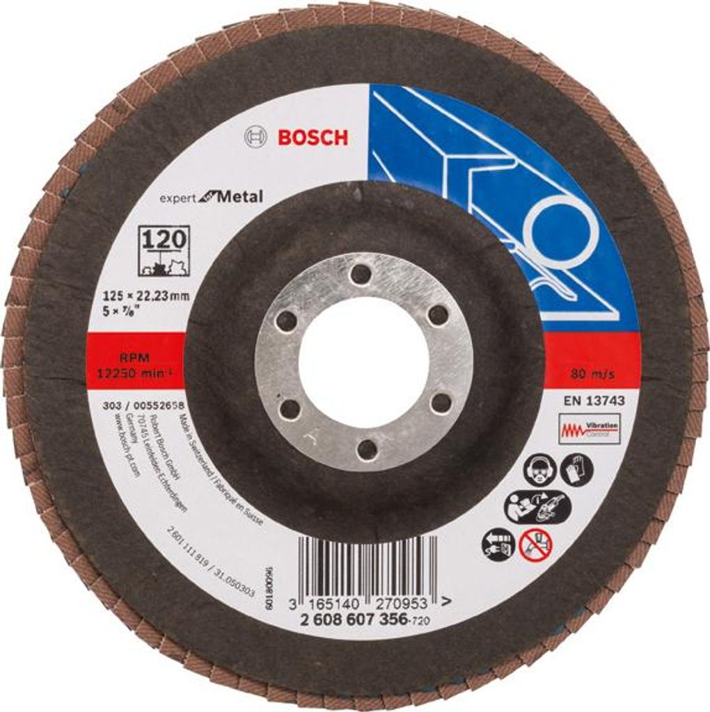 Fächerschleifscheibe X551 Expert for Metal, gerade, 125 mm, 120, Glasgewebe