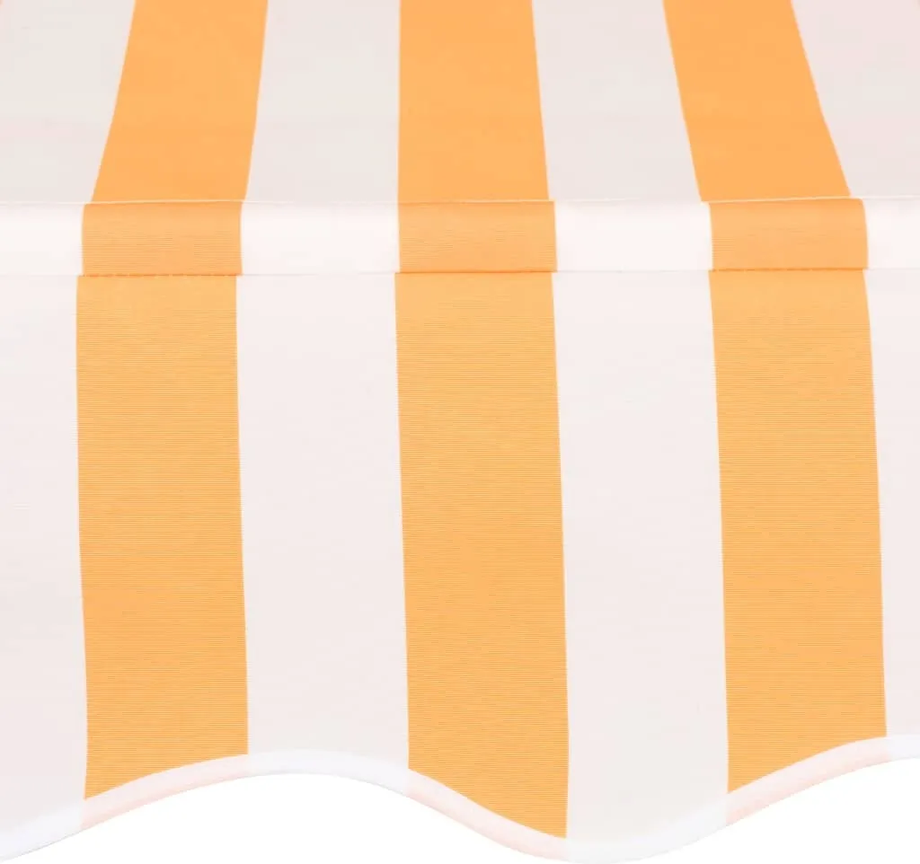 VidaXL Tenda Da Sole Retrattile Manuale 4x3 M Con LED: Gialla E Bianca, Struttura Grigia
