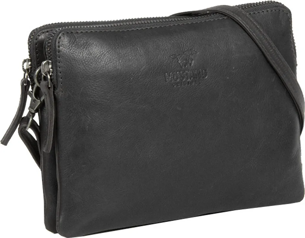 Recensione Mustang Catania: Borsa Crossbody in Vera Pelle Bovina Nera