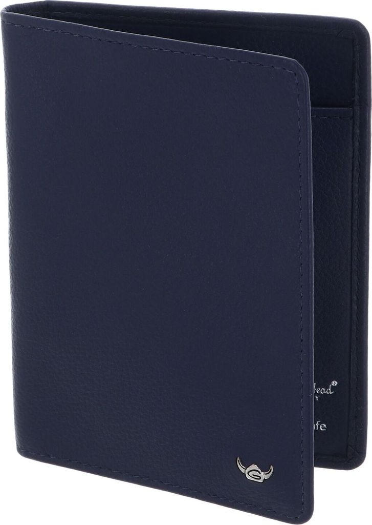 Golden Head Leder Ausweisetui Madrid RFID Protect ID Case Blue blau