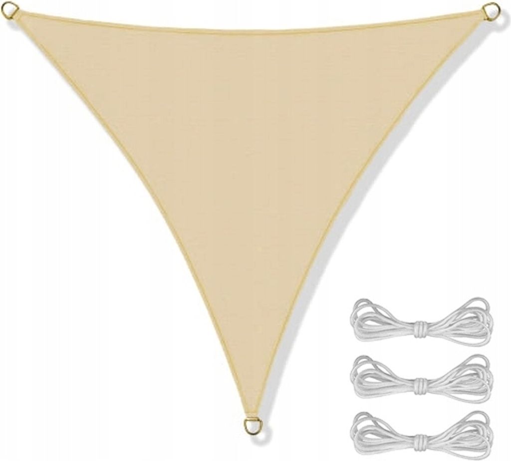 Sonnensegel UV beige Garten Dreieck 3,6x3,6x3,6 m