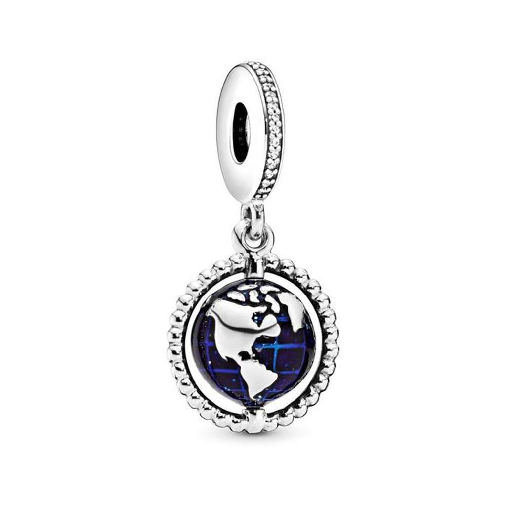 PANDORA Charm Anhänger Weltkugel "sich drehender Globus" Produktbild 