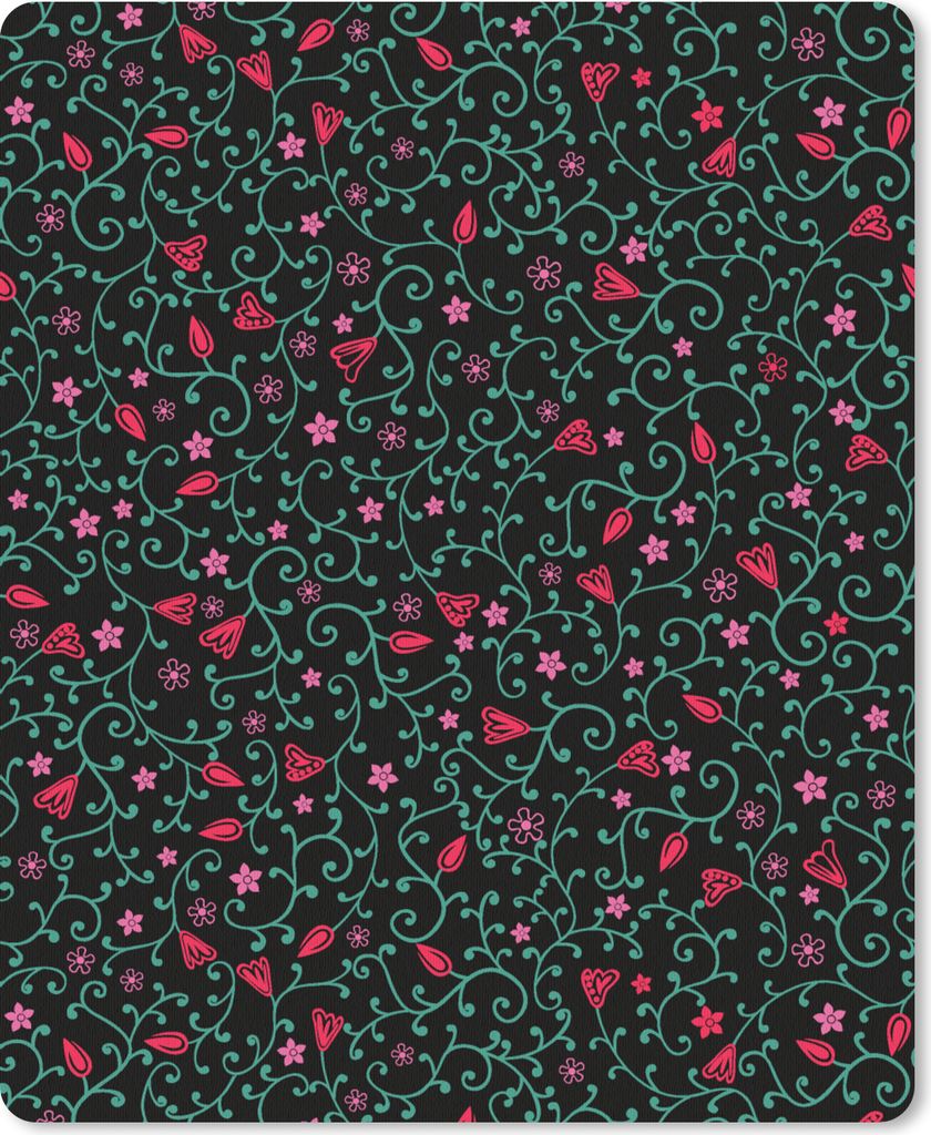 MuchoWow Mauspad Mousepad Blumen - Garten - Muster 30x40 cm - Mousepads - Maus Mat - Pad - Mausunterlage - Mausmatten