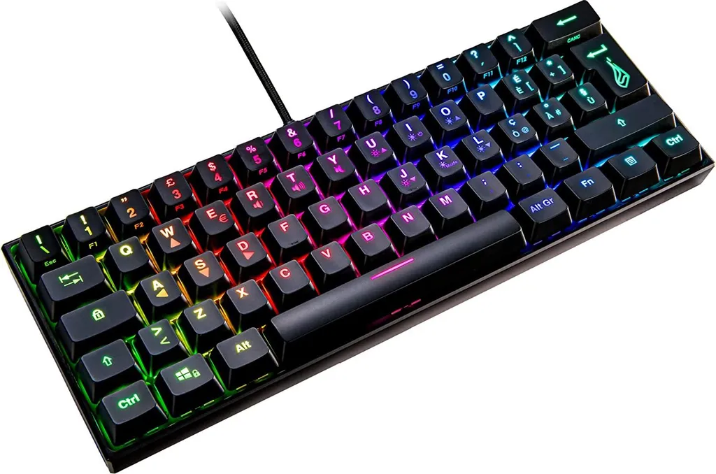 Clavier Verbatim 48716 Qwerty italien avec rétroéclairage RVB M1
