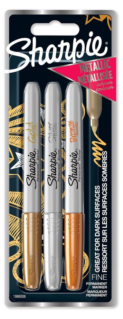 1x3 Sharpie Metallic Marker F Gold/Silber/Bronze Produktbild 